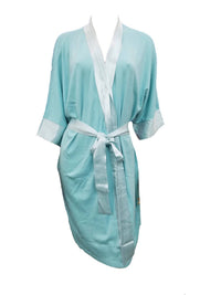 Shala Knit Robe With Pockets And Satin Trim