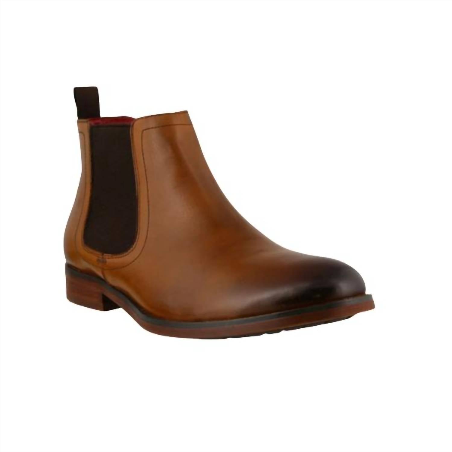 SPRING STEP SHOES Men's Brennan Leather Bootie in brown - men's boots - detail view
