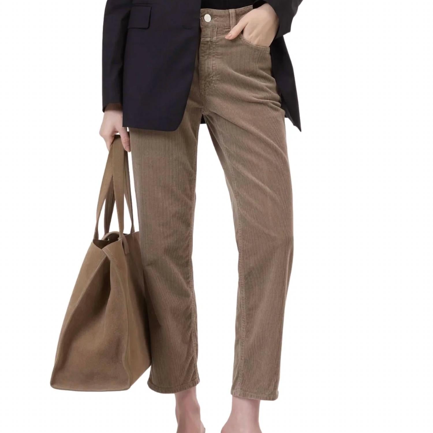 CLOSED Milo Jean Cut Corduroy Pants in clay beige - women's pants