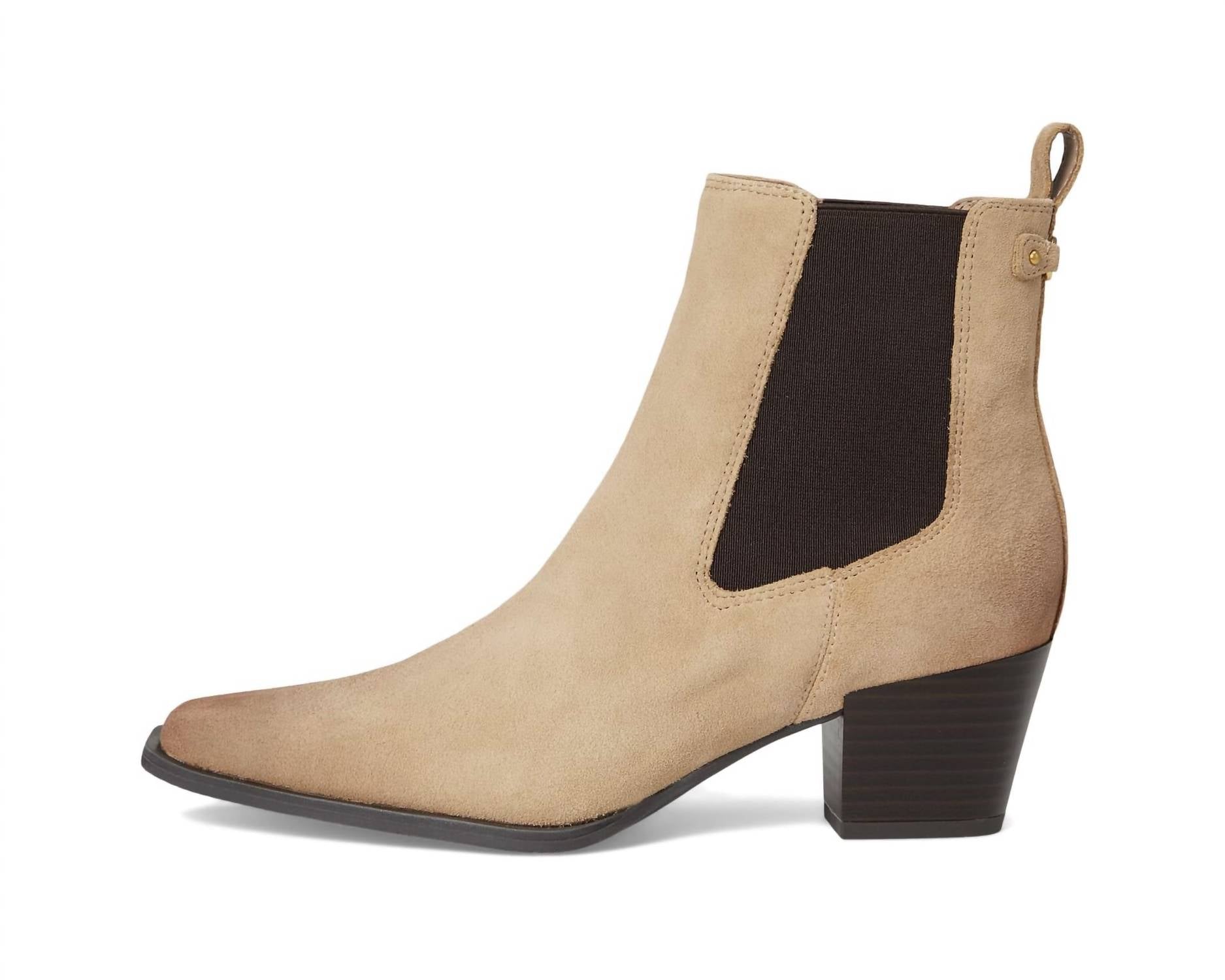 Sam Edelman Women's Ashtyn Boots in tan suede - women's shoe - detail view