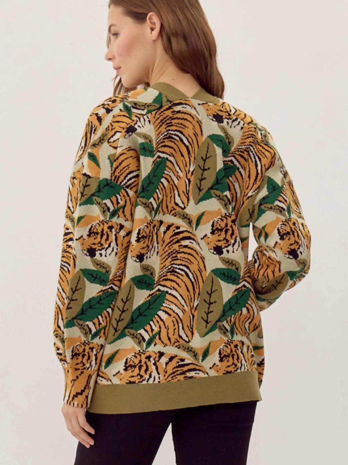 Jodifl - Tiger Jungle Print Cardigan