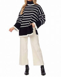 mudpie Dunn Striped Sweater in black - women's sweater - view 4