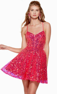 Alyce Paris - Sleeveless Sequin Cocktail Dress