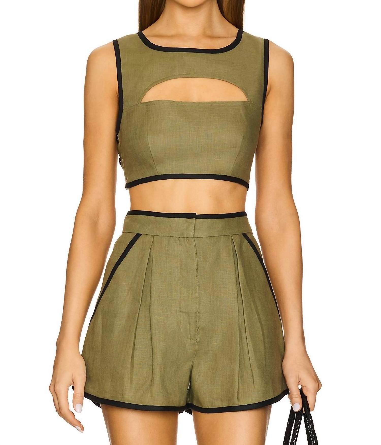 Matthew Bruch - Bound Cutout Crop Top