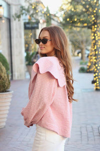 Karlie - Gingham Peter Pan Collar Top