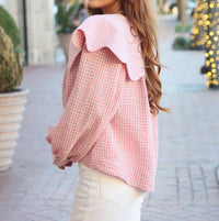 Karlie - Gingham Peter Pan Collar Top