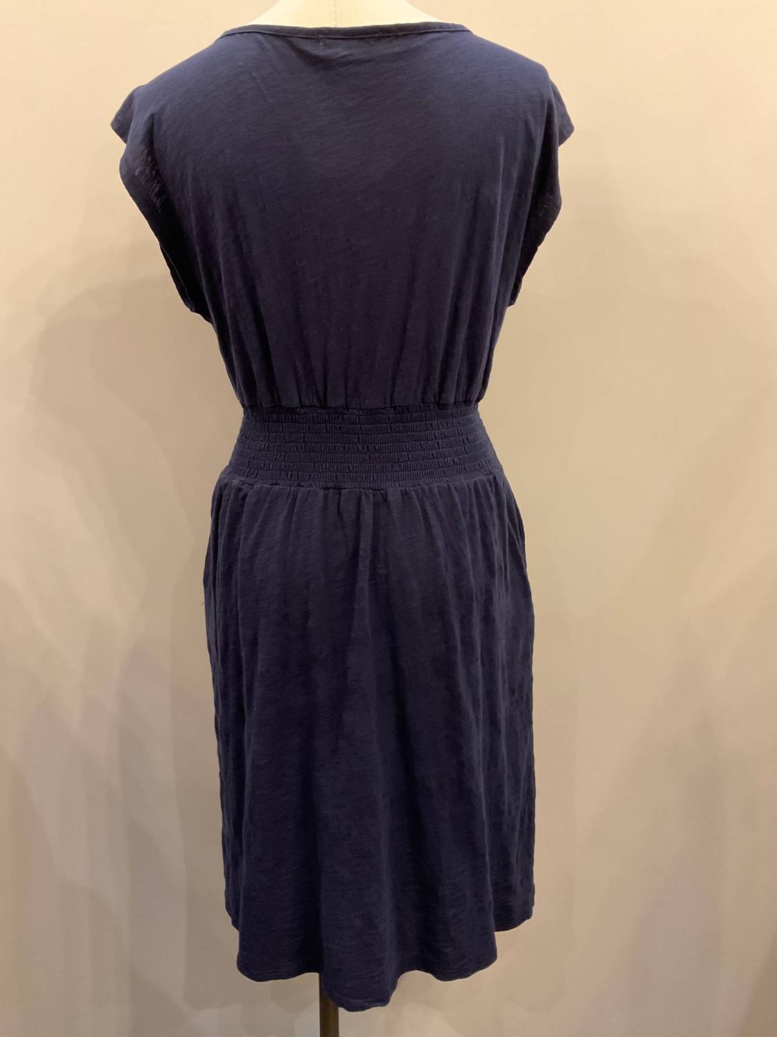 Mododoc - Short Dolman Smocked Waist Mini Dress