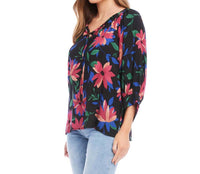 Karen Kane - Faye Floral Print Blouson Sleeve Top