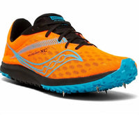 SAUCONY Women's Kilkenny Xc 9 Spike Shoe in vizi blue blaze orange - women's shoe - detail view