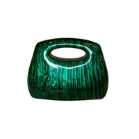 Alexa Koi Women's Malachite Lucite Mini Hard Handbag With Chain in green - women's bag