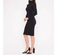 RIPLEY RADER Midi Turtleneck Dress in black - women's dress - detail view