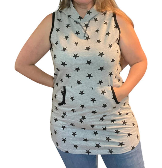 Flowerdaze - Star Tunic Hoodie Tank Top