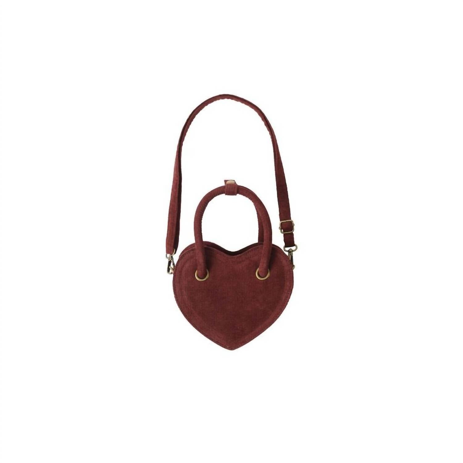 Rylee + Cru Girl's Heart Purse in burgundy - women's bag