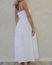 Blue Blush - VERONA POPLIN MIDI DRESS