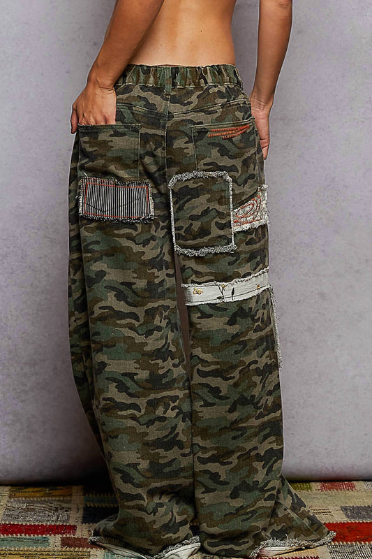 Pol - Patchwork Crochet Cargo Jogger Pants