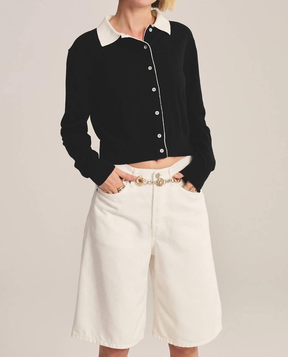 Velvet By Graham & Spencer - Riven Button Down Sweater