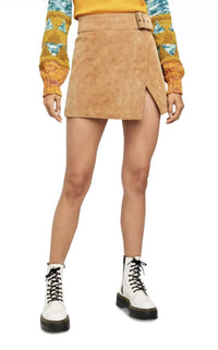 Free People Ari Wrap Skirt in camel - women's skirt