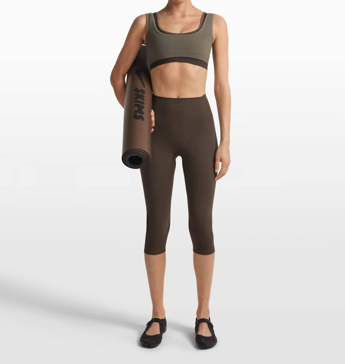 NikeSKIMS Ribbed Seamless Micro Scoop Bra in dune - women's intimate - alternate view