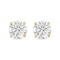 Diana M Jewels - 3.00 Cts Round Lab Diamond Stud Earrings
