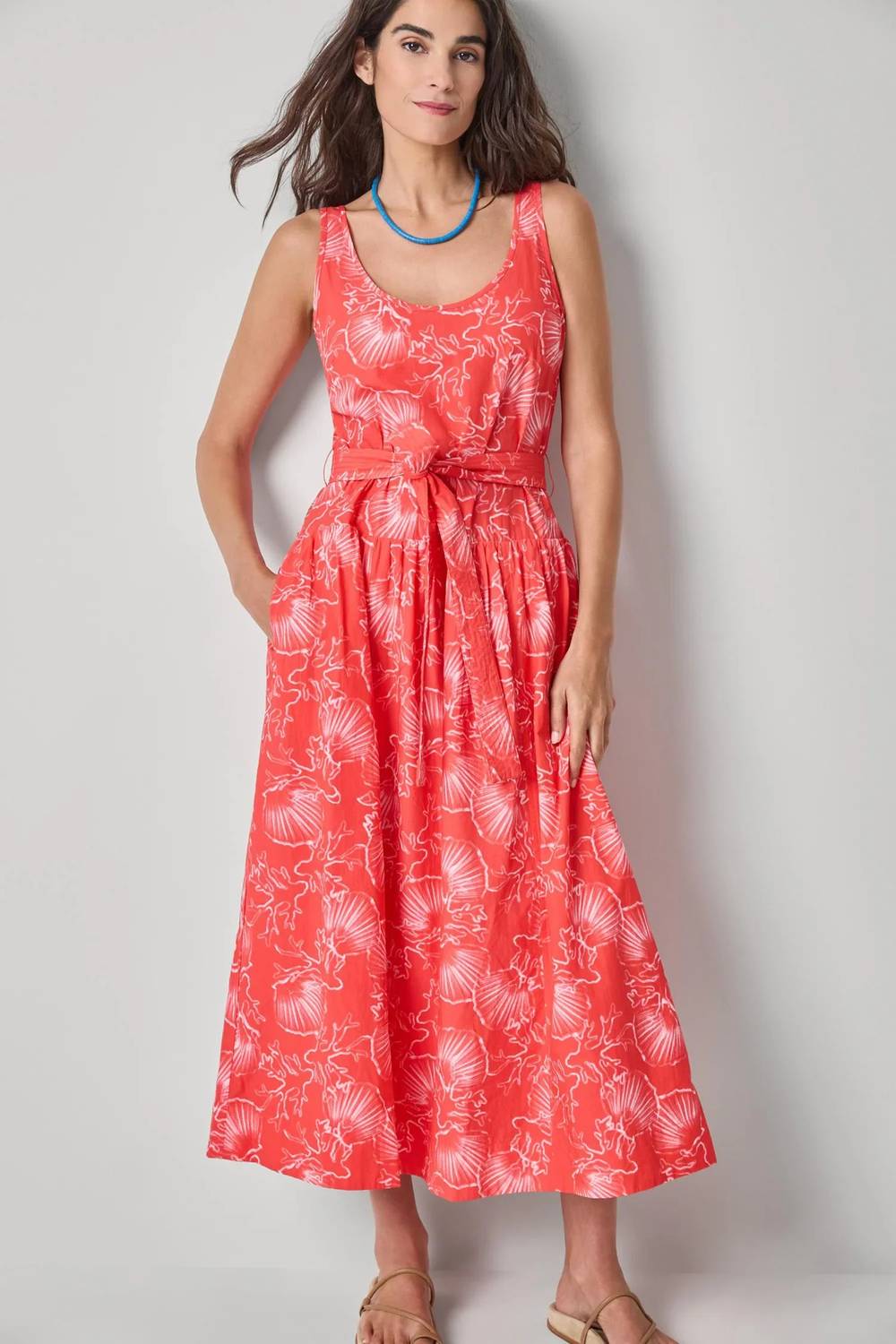 Lilla P - Poplin Midi Yoke Dress
