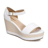 Andrea Women's Wedge Heel Sandal in white - women's sandal