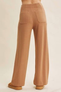 In February Thermal Straight Leg Pant in doe - women's pants - detail view