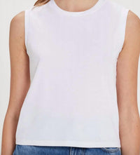 Goldie Lewinter Organic Sleeveless Tee in white - women's shirt