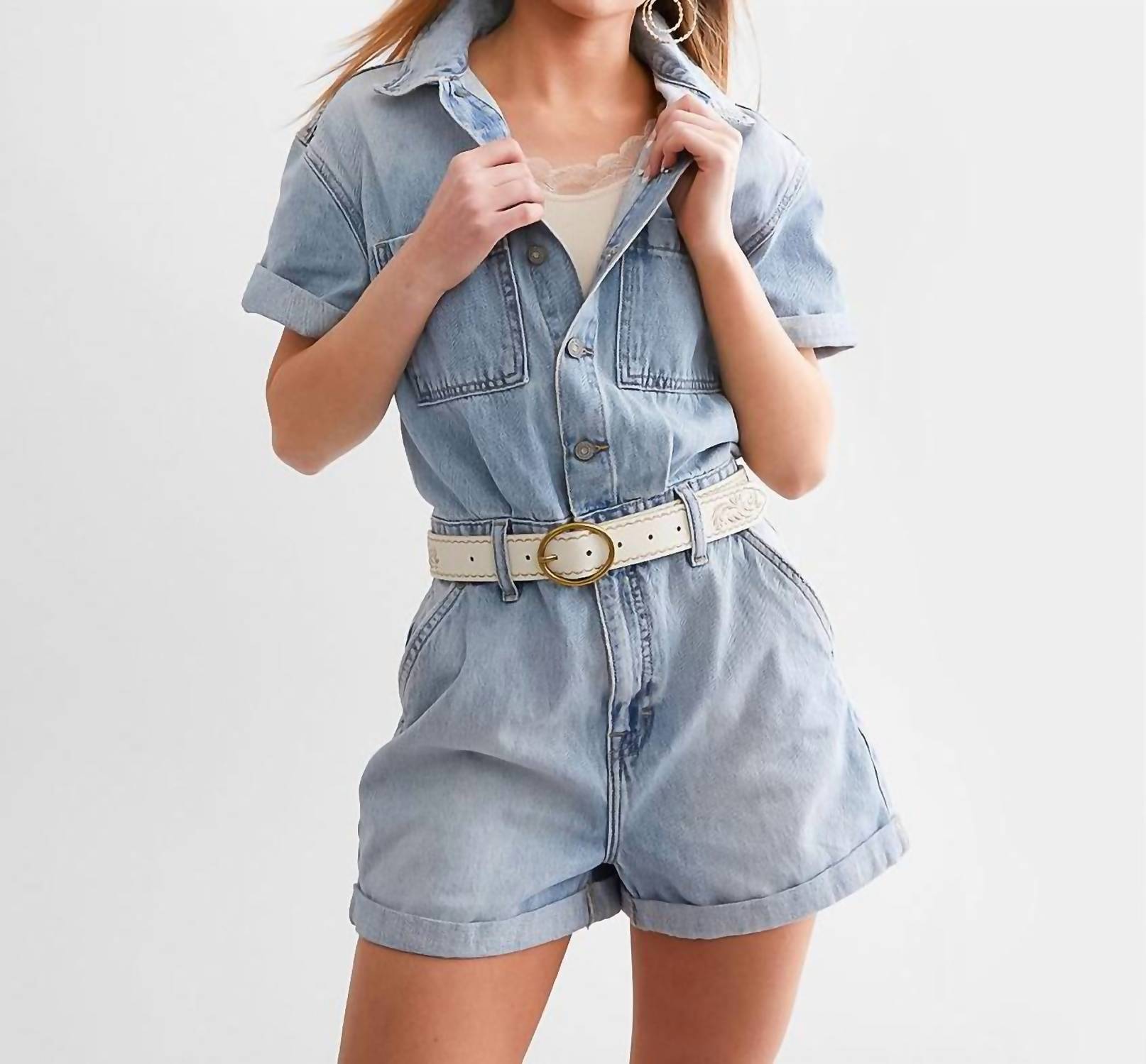 Hidden - Dylan Denim Romper