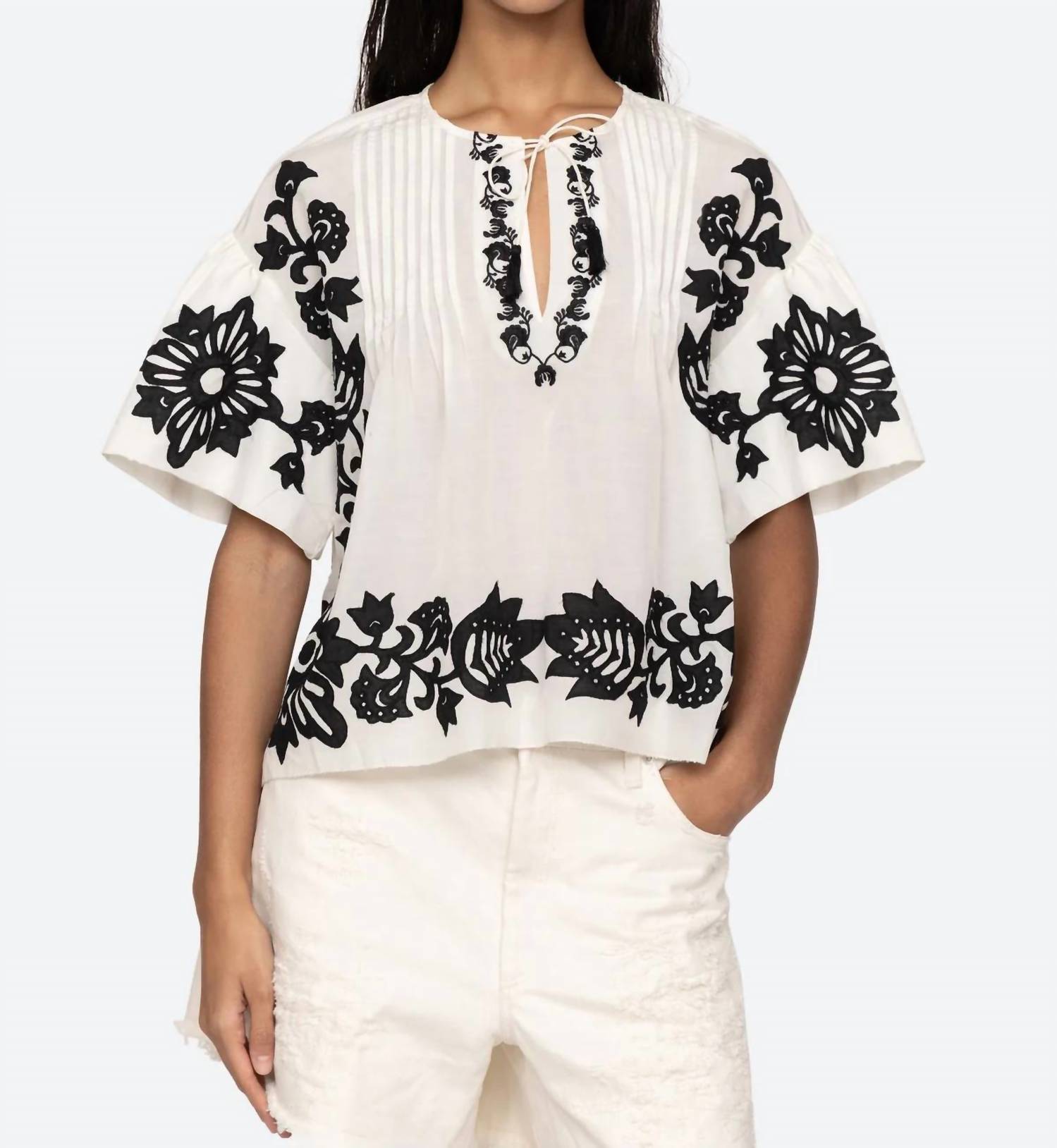 Sea - Liliana Applique Top