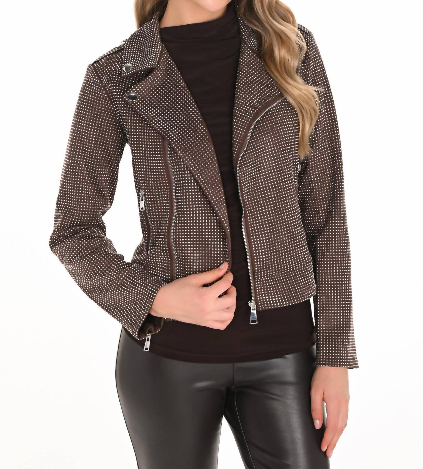 Frank Lyman - Women's Sparkle Moto Jacket