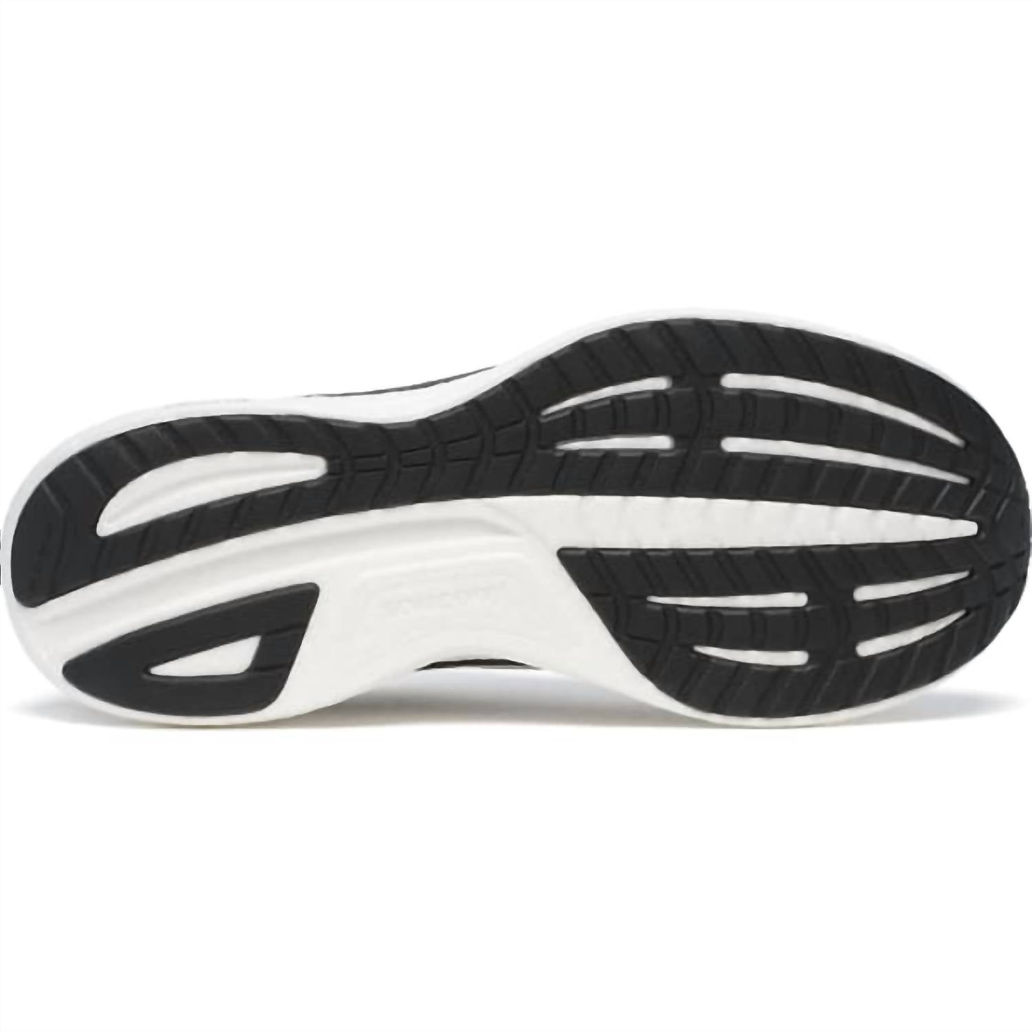 SAUCONY Men's Ride 18 Shoe in black white noir blanc - men's shoe - view 4