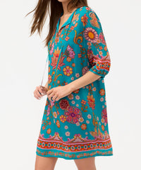 Johnny Was LAVINIA LINED DRESS in dark endora - women's dress - detail view