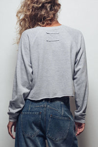 Urban Daizy - Cropped USA Flag Graphic Sweatshirt