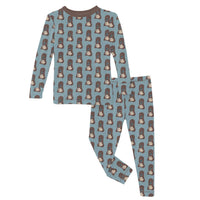 Kickee - Kids' Print Long Sleeve Pajama Set