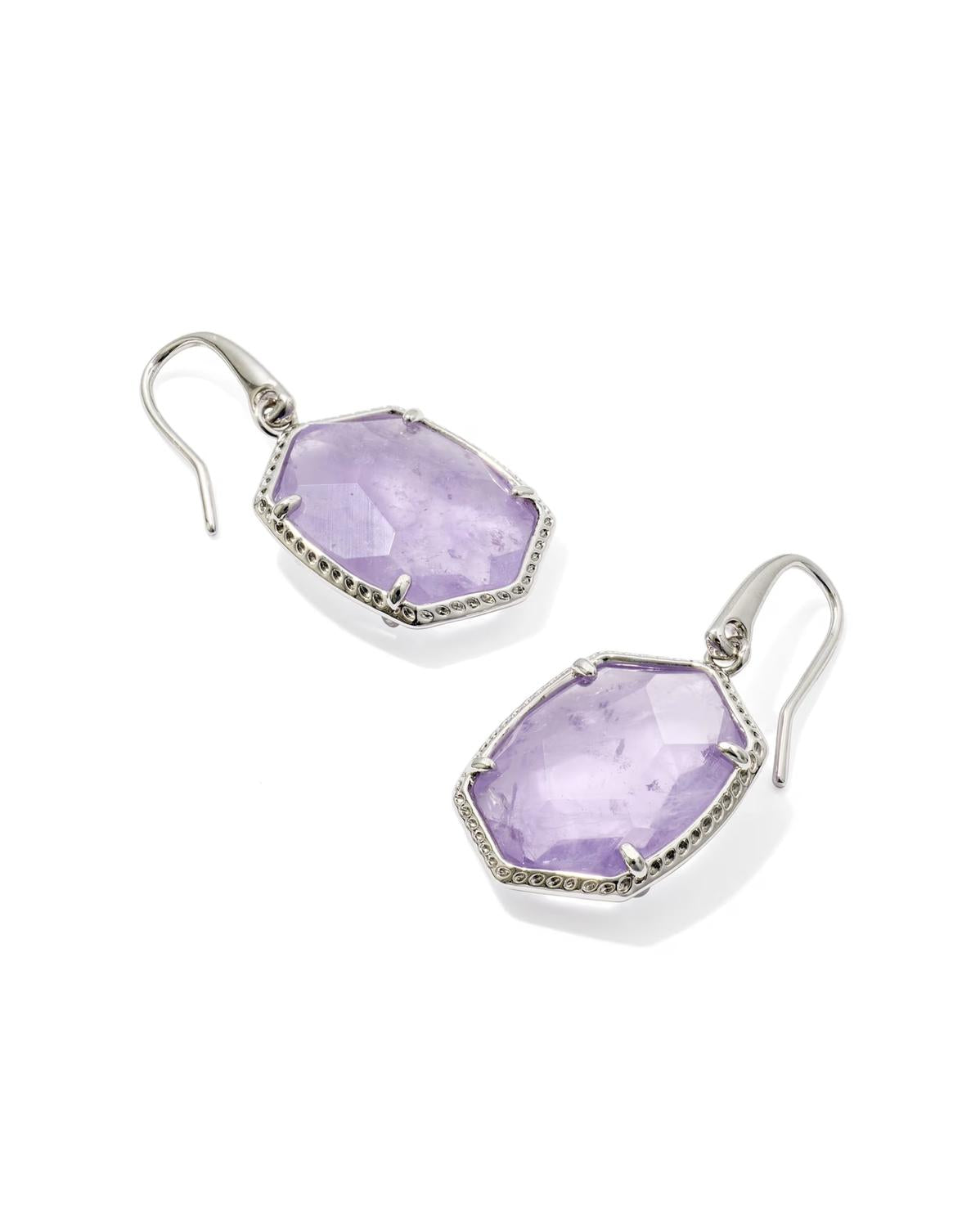 Kendra Scott - Women's Daphne Amethyst Frame Drop Earrings