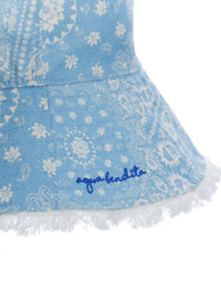 AGUA BENDITA Women's Shinny Atma Bucket Hat in blue - women's hat - alternate view