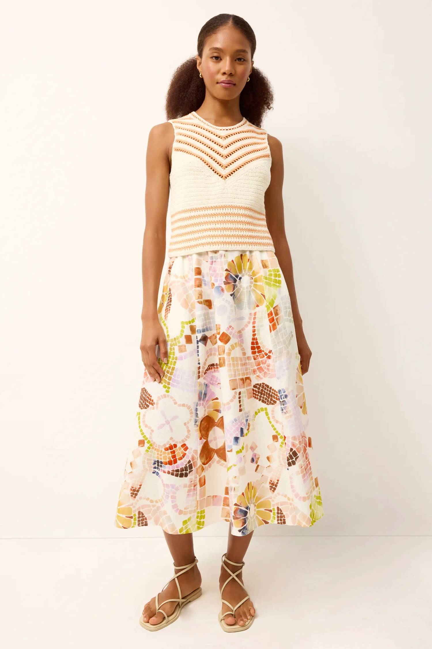 Marie Oliver - Sasha Travertine Skirt