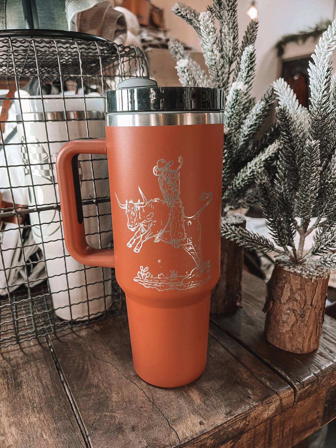 Lost Creek Boutique Llc - Rowdy Cowgirl 40oz Tumbler With Handle
