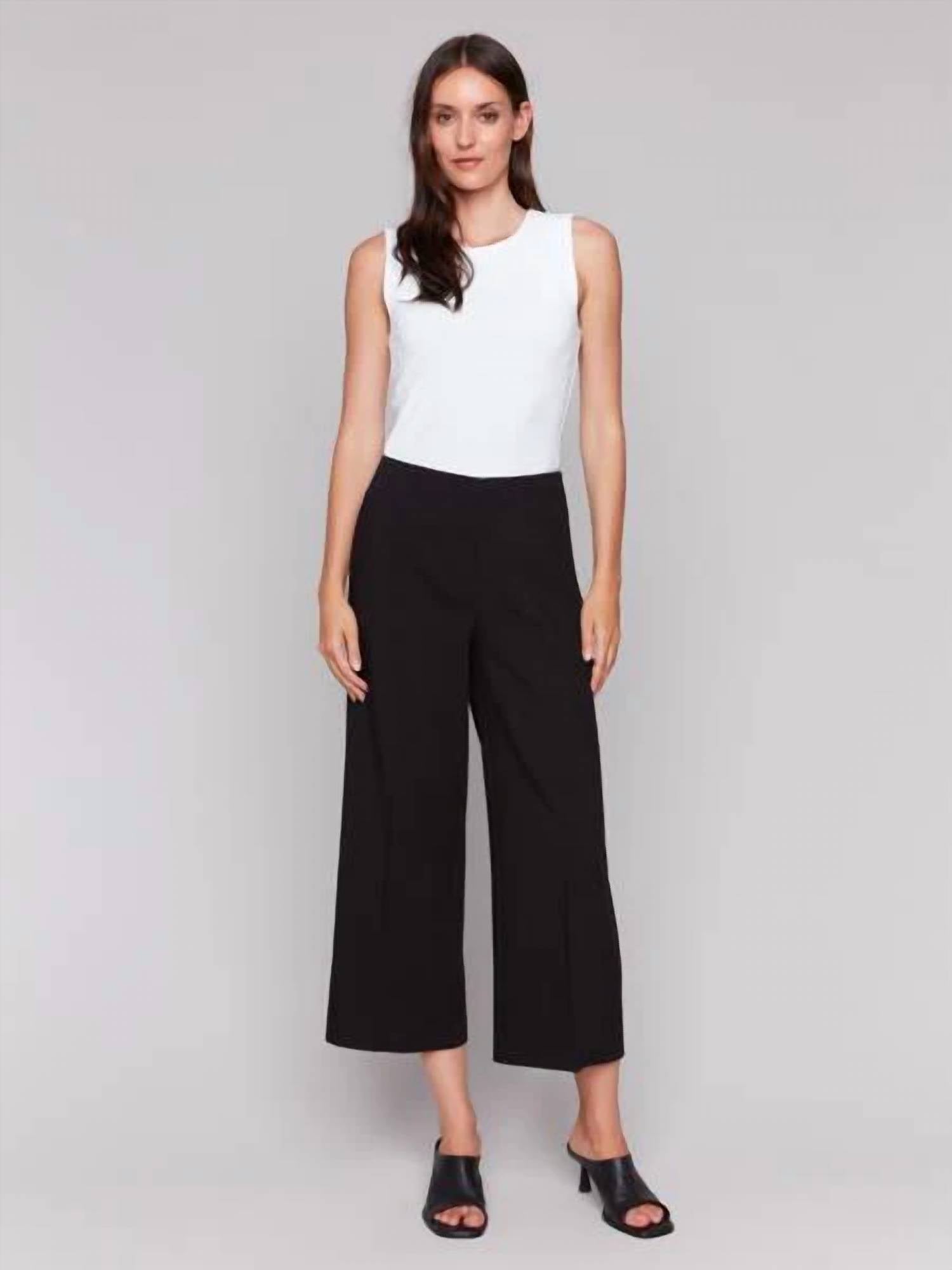 Charlie B - Wide Leg Pants With Side Zippers