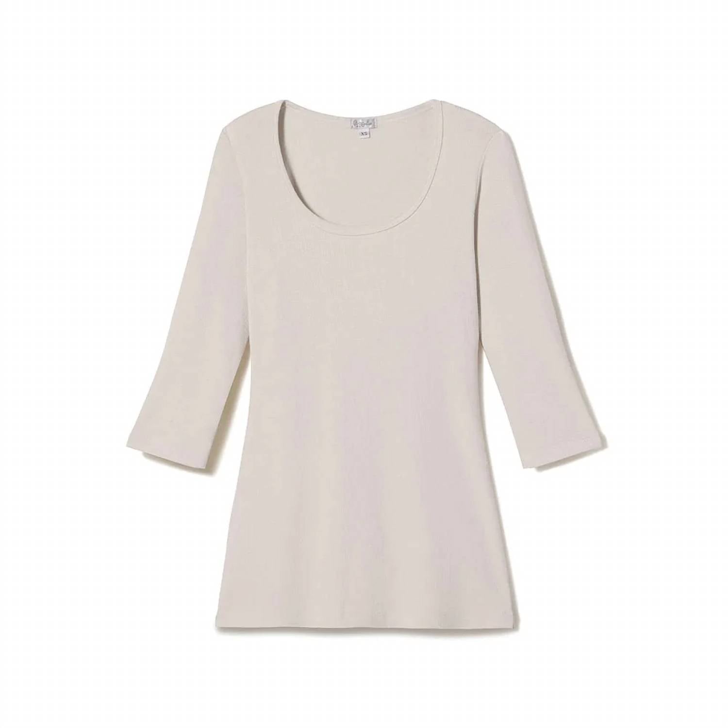 Pj Harlow - Women's Norah Rib Knit 3/4 Sleeve Tee
