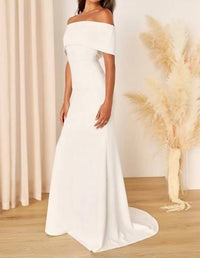 Lulus - Exceptional Romance Off-the-shoulder Mermaid Maxi Dress