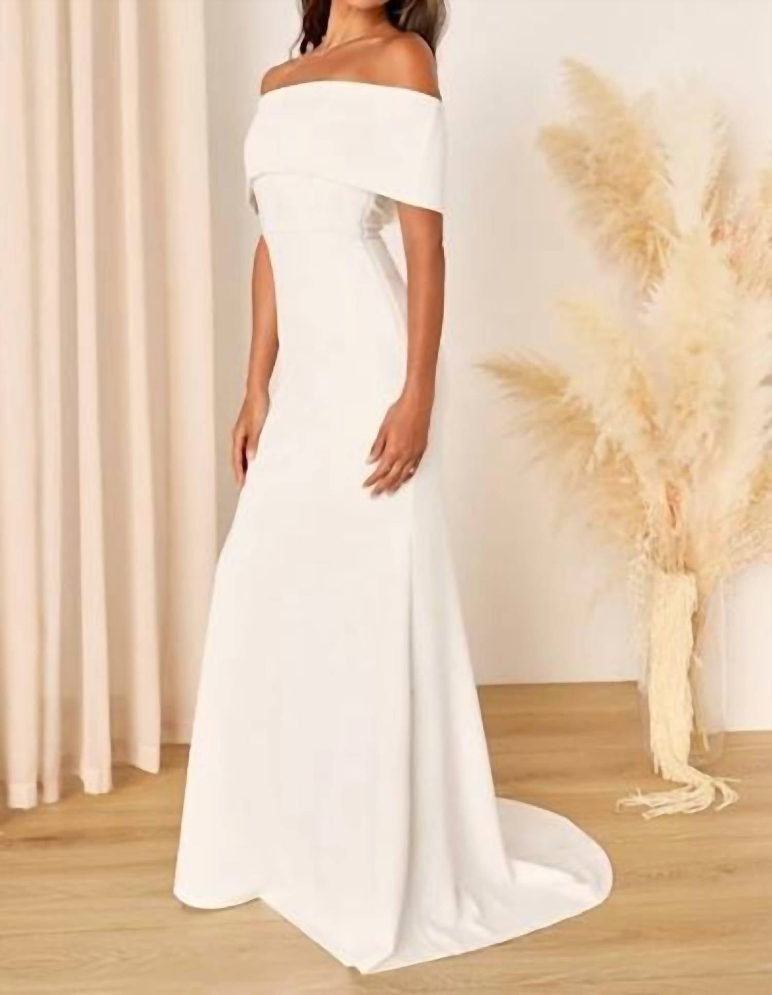 Lulus - Exceptional Romance Off-the-shoulder Mermaid Maxi Dress