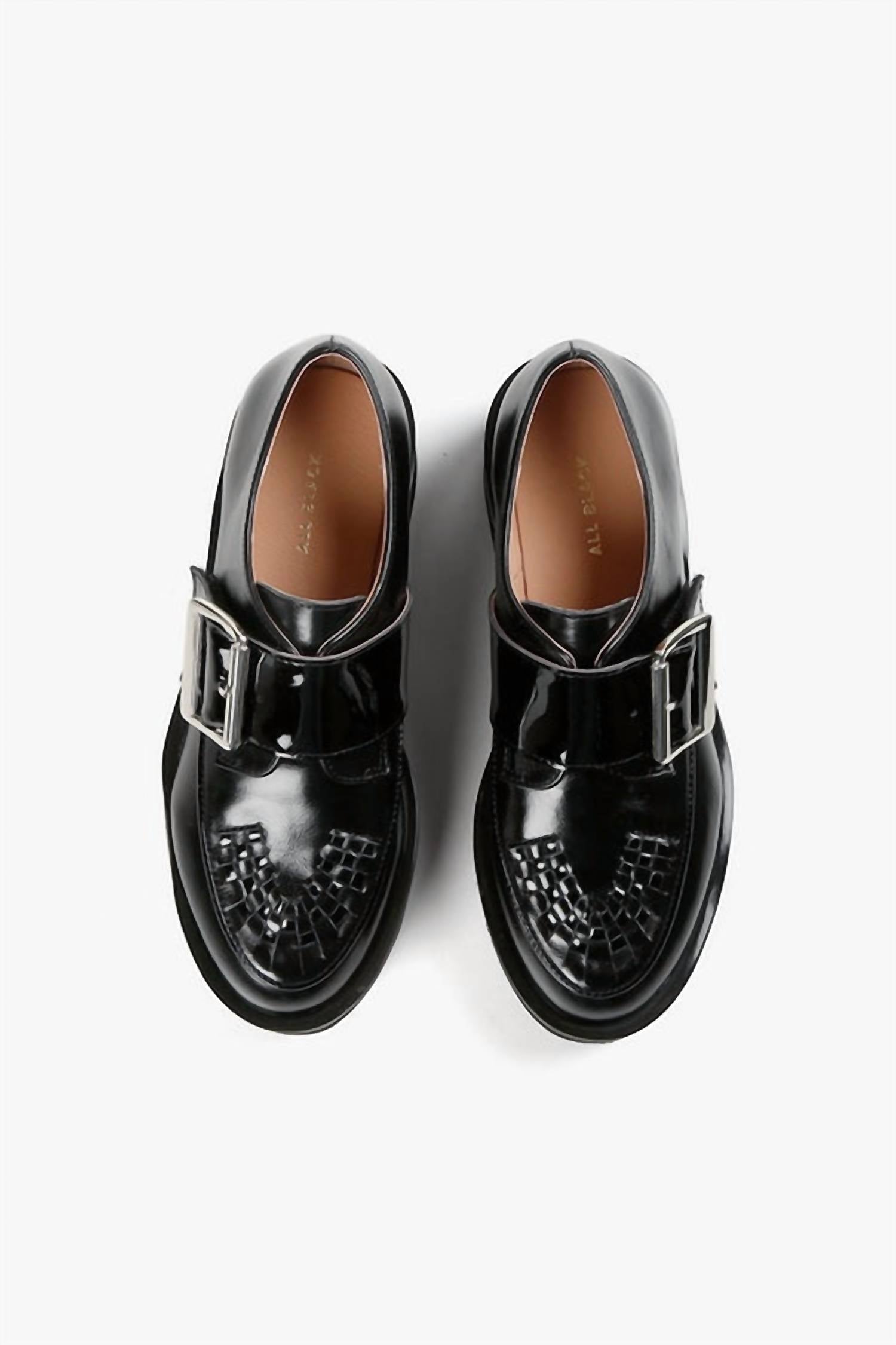 All Black - Women's Woven Solid Luggs Shoes