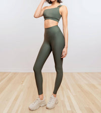HEROINE SPORT O-bra One-shoulder Sports Bra in sage - women's intimate - view 4