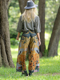 Cienna Lotus Sunset Pant in black multi - women's pants - alternate view