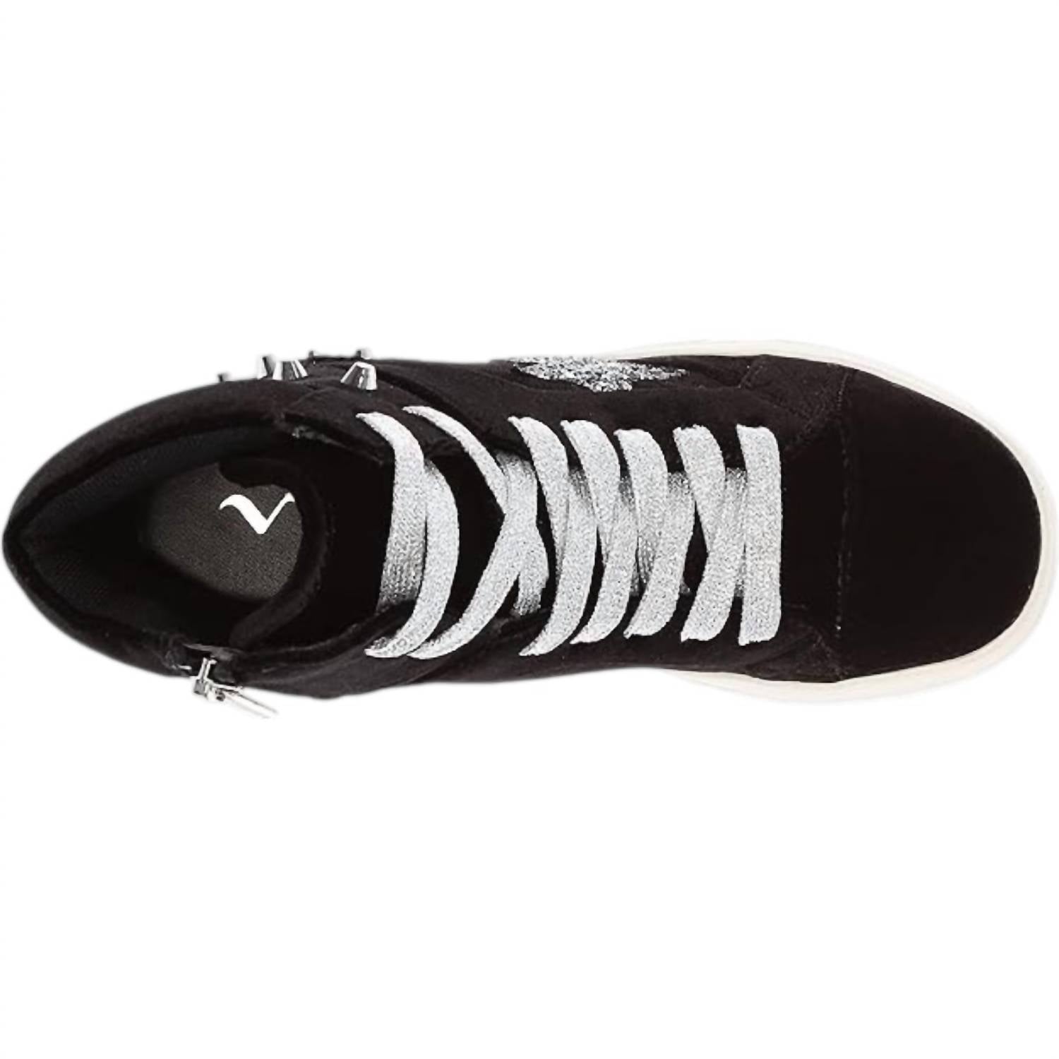 Nina Girls Ima High-top Sneakers in black velvet - kids' sneaker - view 4