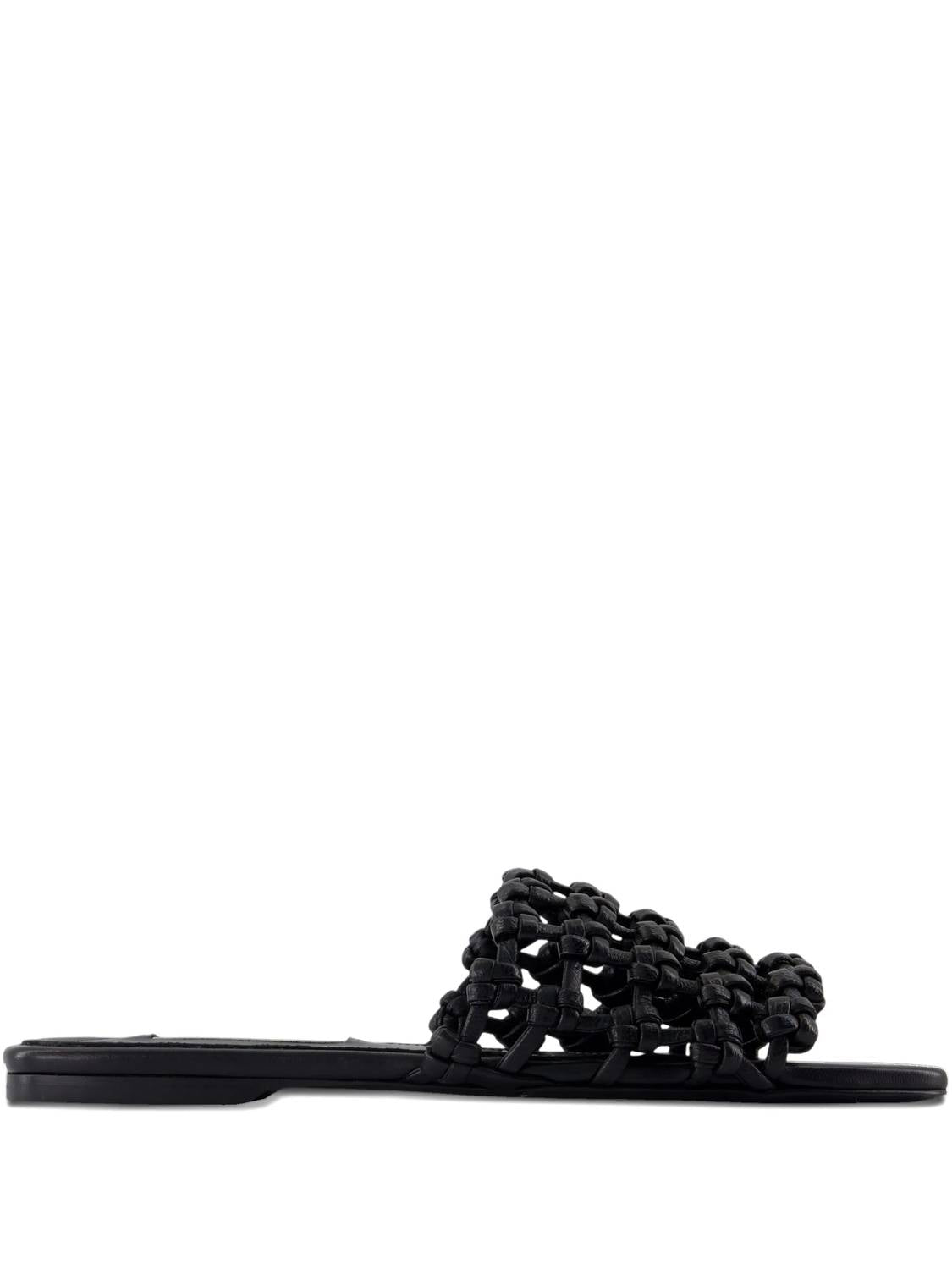 Toteme - Women's Braided Leather Bandeau Slide
