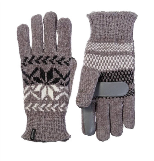 Women's Chenille Snowflakes Gloves