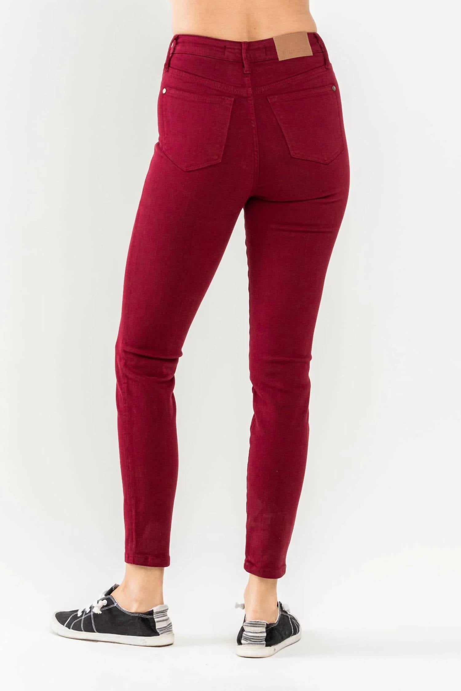 Judy Blue - Women's Tummy Control Garment Dyed Skinny Jeans