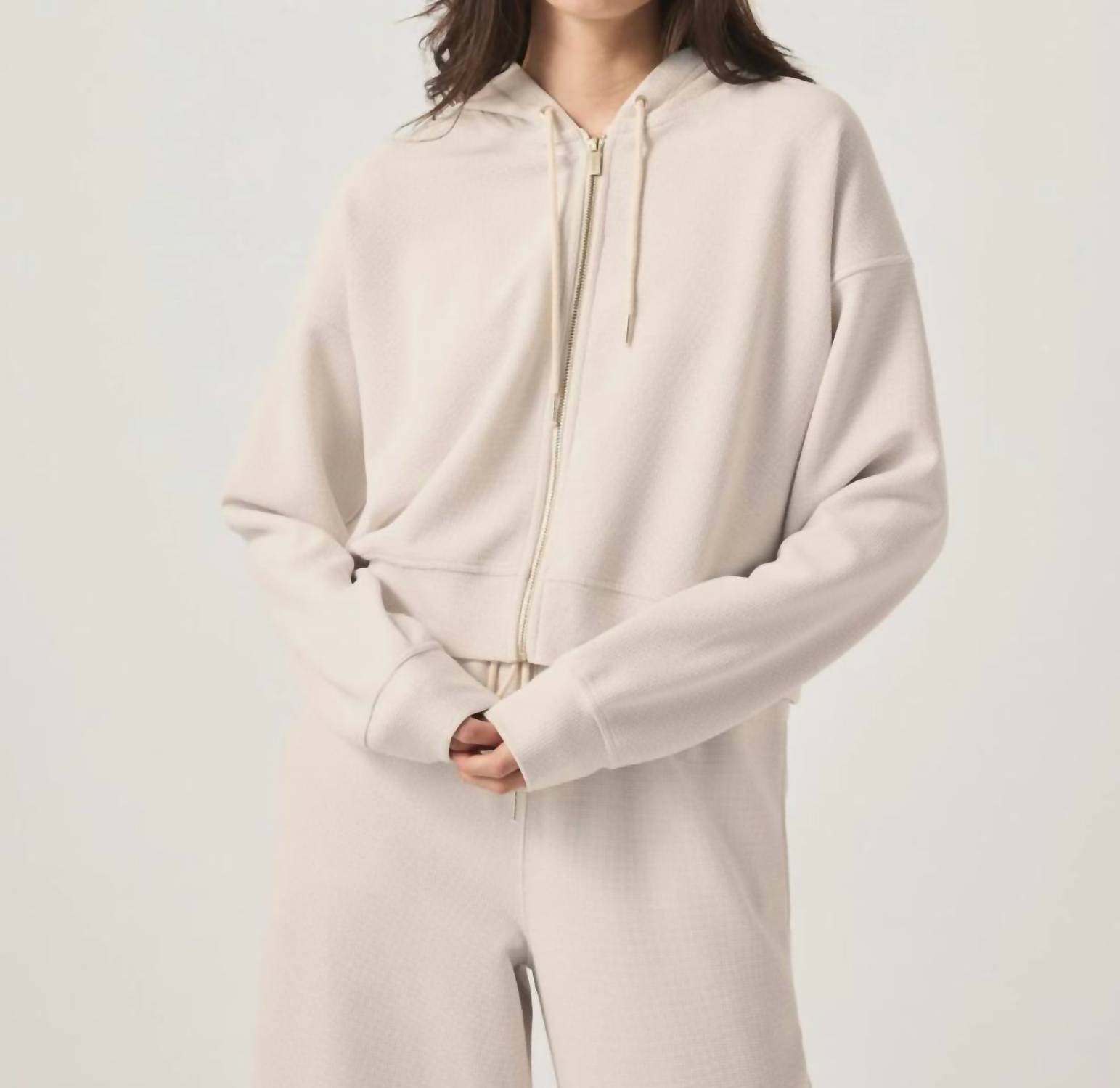Splendid - Waffle Scuba Zip-Up Pullover